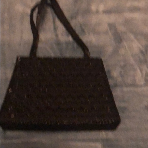 Valerie Steven’s black satin/beaded evening purse - Picture 5 of 5